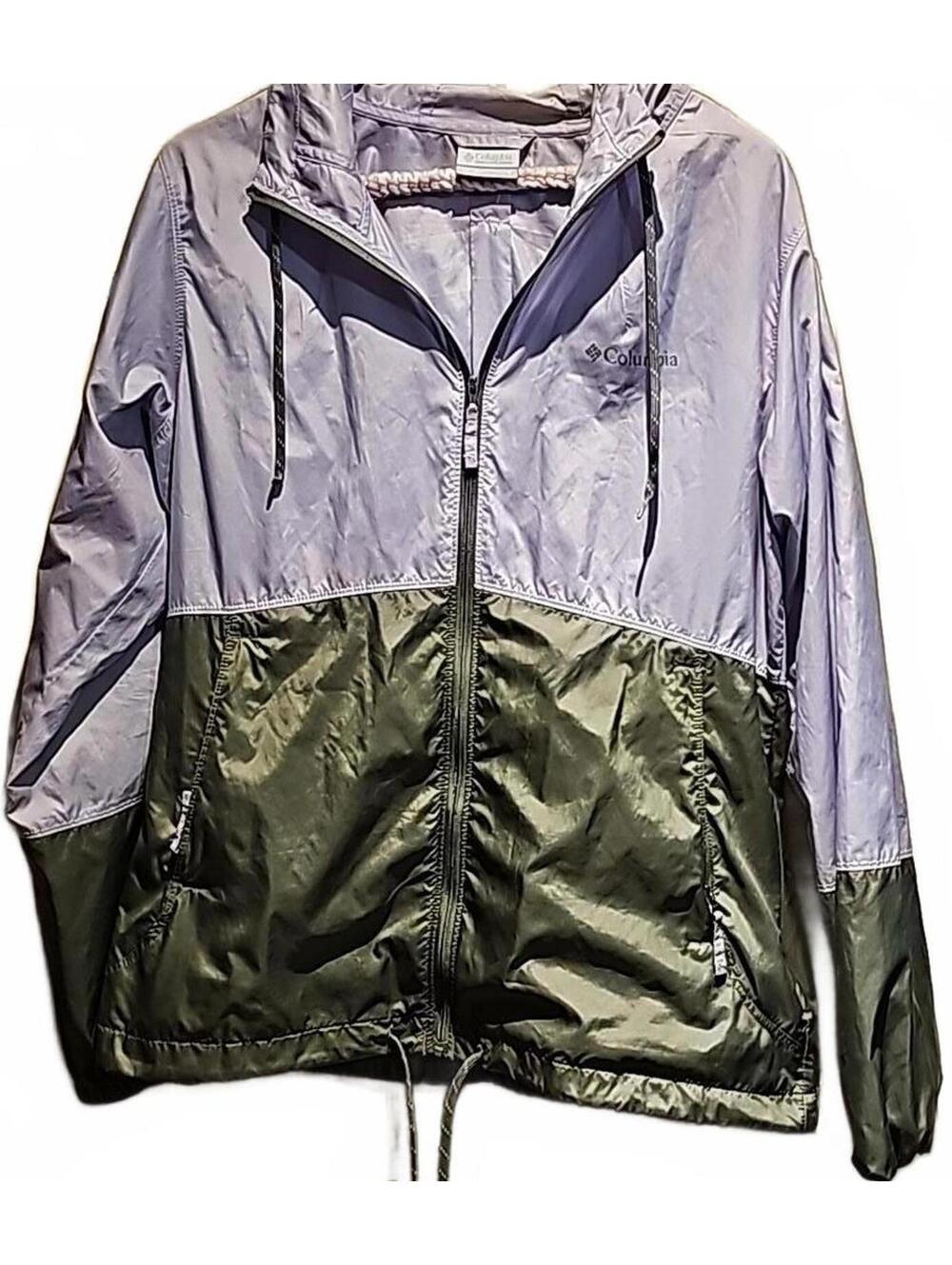 Columbia color block hooded Windbreaker size S